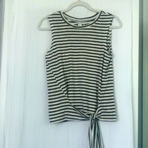 Grey and white striped shirt